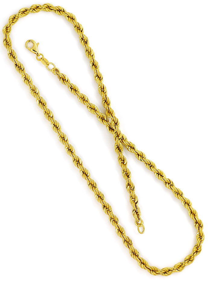 Foto 3 - Gold Kette Kordelkette in 52cm Länge aus 585er Gelbgold, K3064