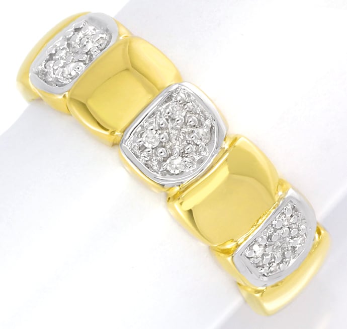 Foto 2 - Designer-Bandring mit 12 Diamanten 14K Gold, S2866