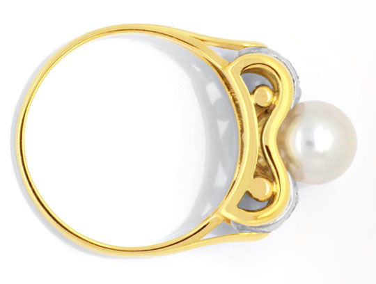 Foto 3 - Brillantring Gelbgold-Weißgold Super Perle, S6246